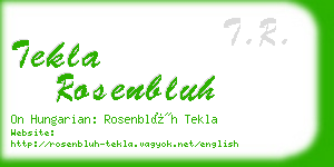 tekla rosenbluh business card
